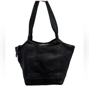The Sak Elegant Black Leather Tote Bag